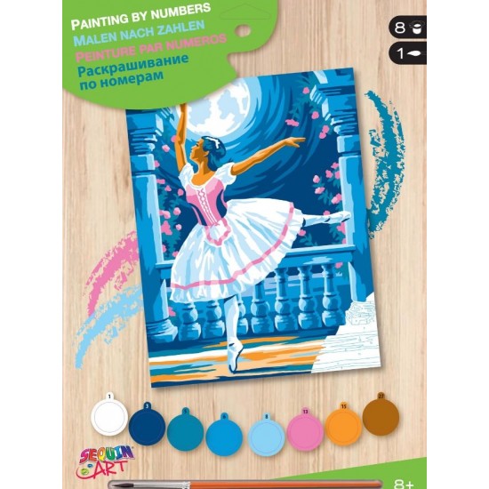 Set creativ pictura - JPBN - Balerina, 24x33x2cm, Sequin Art