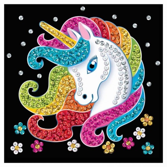 Set Creativ Sequin 60 - Unicorn, 17x17cm, Sequin Art