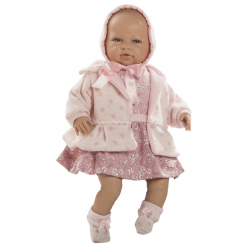 Papusa interactiva Sara cu rochita si jacheta, 50 cm, Berbesa