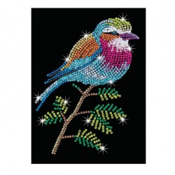 Set Creativ Blue - Dumbraveanca cu piept mov, 25x34cm, Sequin Art