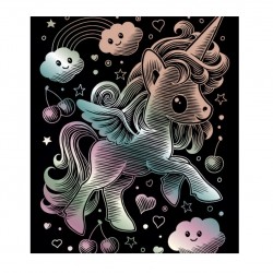 Set creativ Holograma - Unicorn, 20x25cm, Sequin Art