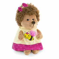 Fluffy, ariciul in rochita cu albinuta , din plus, 15cm, Orange Toys