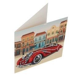 Set creativ tablou cu cristale Classic Car 18x18cm, Craft Buddy