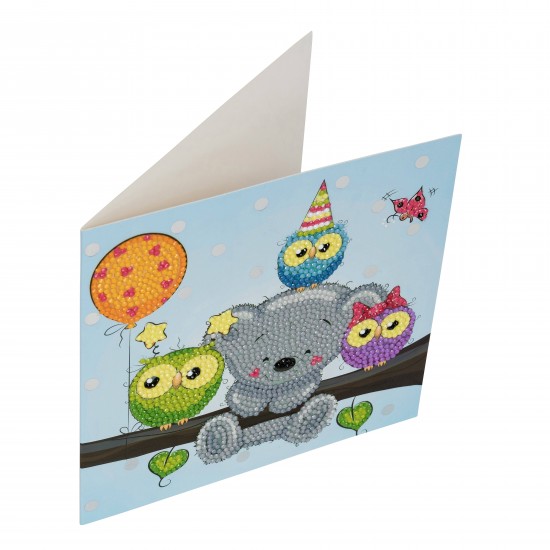 Set creativ tablou cu cristale Birthday Friends 18x18cm, Craft Buddy Art & Craft