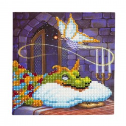 Set creativ tablou cu cristale  Dragon 18x18cm, Craft Buddy