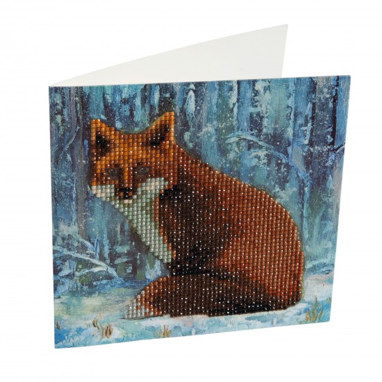 Set creativ tablou cu cristale Winter Fox 18x18cm, Craft Buddy Art & Craft