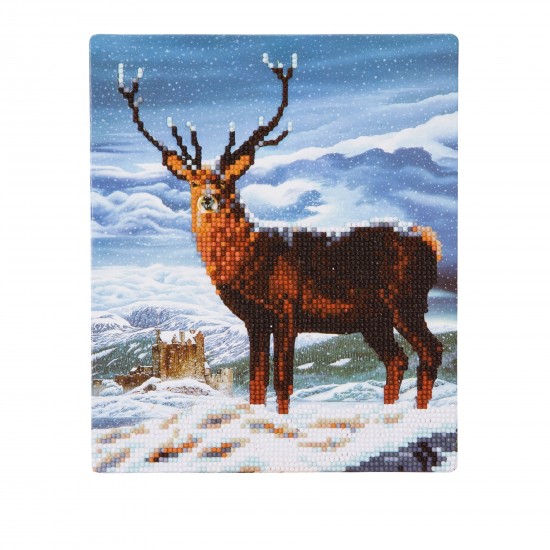 Set creativ de colectie Crystal Art Gallery Royal Scot Stag cu sevalet 21x25cm, Craft Buddy Art & Craft