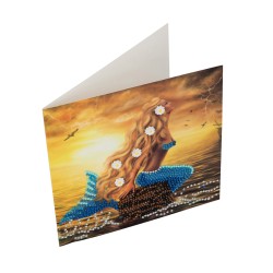 Set creativ tablou cu cristale Mermaid Dreams 18x18cm, Craft Buddy