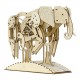 Model mecanic "Elefant" din lemn Jocuri