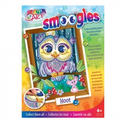 Set Creativ  Smoogles - Bufnita Hoot, 25x34cm, Sequin Art