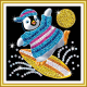 Set Creativ Sequin 60 - Pinguin, 17x17cm, Sequin Art 