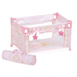Patut pliant de calatorie cu geanta, roz, Maria, 50x29x30, De Cuevas