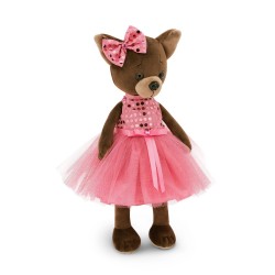 Jucarie catelusa de plus Lucky Kiki: Crimson Shine, 25cm, Orange Toys
