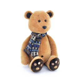 Jucarie urs de plus cu fular Honey, 30cm, Orange Toys