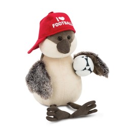 Jucarie vrabiuta fotbalista de plus Chirpy, 20cm, Orange Toys