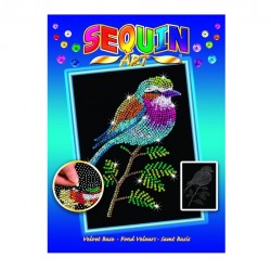 Set Creativ Blue - Dumbraveanca cu piept mov, 25x34cm, Sequin Art