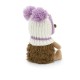 Fluffy, ariciul cu caciulita alb-violet, din plus, 15cm, Orange Toys 