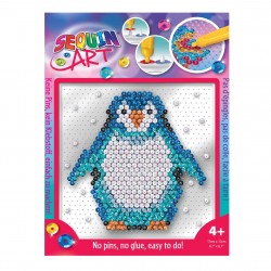 Set Creativ Sequin Easy - Pinguin, 17x17cm, Sequin Art
