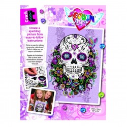 Set creativ Teen - Craniu Floral,34x25cm, Sequin Art