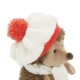 Fluffy, ariciul cu caciulita si fular alb-roz, din plus, 20cm, Orange Toys 