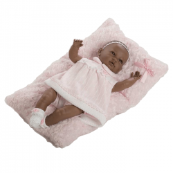 Papusa interactiva Sara cu paturica roz, 50 cm, Berbesa