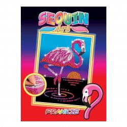 Set Creativ Red - Frankie Flamingoul,34x25cm, Sequin Art