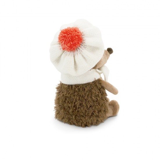 Fluffy, ariciul cu caciulita si fular alb-roz, din plus, 20cm, Orange Toys 